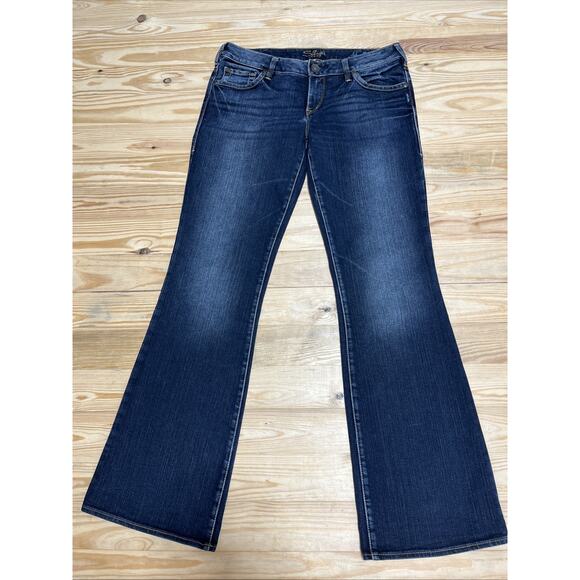 SILVER AIKO BOOTCUT WOMENS 31 WAIST 31 LEG MEDIUM DRK BLUE - Picture 1 of 7